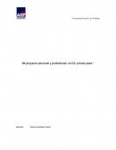Mi proyecto personal y profesional: mi CV, primer paso
