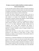 En base a un caso de análisis identificar en donde se aplica la técnica de observación