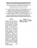 PROPOSE OF INDUSTRIAL WASTEWATER TREATMENT IN THE PAINTING AREA OF THE COMPANY CALIFA SAC