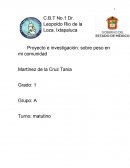 Proyecto e investigación: sobrepeso en mi comunidad