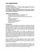 Las migraciones Indicadores de logro