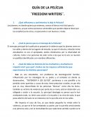 GUÍA DE LA PELÍCUA ¨FREEDOM WRITERS