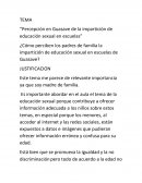 Percepción en Guasave de la impartición de educación sexual en escuelas