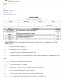 EVALUATION “Fantasmas en la casa rodante”