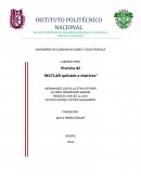 Practica #2 “MATLAB aplicado a matrices”