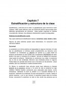 Capítulo 7 Estratificación y estructura de la clase
