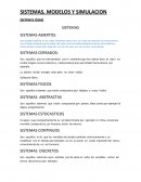 SISTEMAS, MODELOS Y SIMULACION (primera clase)