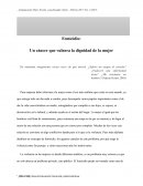 Ensayo de Un cáncer que vulnera la dignidad de la mujer