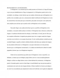 BILINGÜISMO EN LAS SOCIEDADES.. Página 1