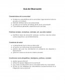 Guía de Observación Características de la comunidad