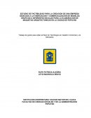 ESTUDIO DE FACTIBILIDAD PARA LA CREACION DE UNA EMPRESA DEDICADA A LA FABRICACION