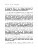 DECLARACIÓN DEL PROBLEMA