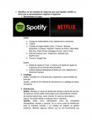 Identifica, en los modelos de negocios que usan Spotify y Netflix