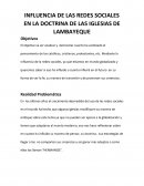 INFLUENCIA DE LAS REDES SOCIALES EN LA DOCTRINA DE LAS IGLESIAS DE LAMBAYEQUE