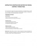 INSTRUCTIVO CONSTRUCCION MATRICES DE RIESGO, CONTROL Y RIESGO FINAL