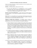 CONTRATO DE PRESTACION DE UN SERVICIO