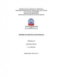 INFORME DE PASANTÍAS OCUPACIONALES. Página 1