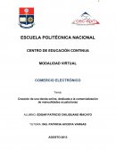 Creación de una tienda online, dedicada a la comercialización de manualidades ecuatorianas