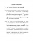 Lenguaje y Pensamiento ¿Cuál es el origen del lenguaje y como se desarrolla?