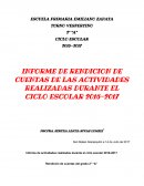 INFORME DE RENDICION DE CUENTAS DE LAS ACTIVIDADES REALIZADAS DURANTE EL CICLO ESCOLAR