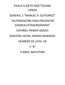 AUTORIZACIÒN PARA PRESENTAR EXAMEN EXTRAORDINARIO