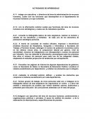 Administracion Actividades de aprendizaje