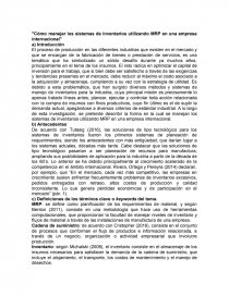 Cómo manejar los sistemas de inventarios utilizando MRP en una empresa internacional. Página 1