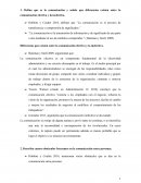 Defina que es la comunicación y señale que diferencias existen entre la comunicación efectiva y la inefectiva