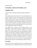 Accidente de tránsito 9 muertos, más de 30 heridos, un accidente más