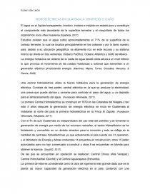 HIDROELÉCTRICAS EN GUATEMALA: BENEFICIO O DAÑO. Página 1