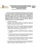 INFORME DE ACTIVIDADES REALIZADAS DURANTE EL PERIODO ESCOLAR 2014-2015
