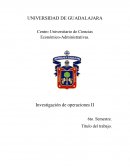 Investigación de operaciones II