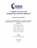 PROYECTO DE TESINA “ANALIZAR LA INFORMALIDAD EN EL SERVICIO PÚBLICO DE TRANSPORTE EN LA EMPRESA Z BUSS EN EL AÑO 2016”