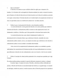 Banco de Preguntas Teoría General del Derecho. Página 1