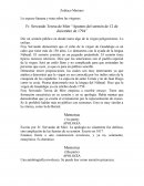 Dio un sermón público en donde narra algo de la virgen peligrosísimo