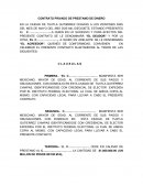 COMO ES EL CONTRATO PRIVADO DE PRESTAMO DE DINERO