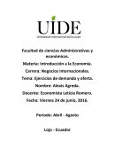 Ejemplos de Demanda y oferta