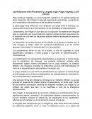 Las Relaciones entre Pensamiento y Lenguaje según Piaget, Vygotsky, Luria y Bruner