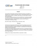 Conservación de la energía Zárate T, B A