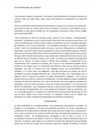 LA NUEVA ETICA PROFESIONAL DEL DOCENTE. Página 1
