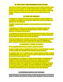 EL JUICIO ORAL COMO REPRESENTACION TEATRAL. Página 1