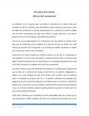 Resumen del artículo Efectos del consumismo