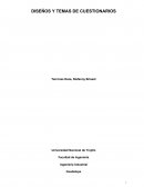DISEÑOS Y TEMAS DE CUESTIONARIOS
