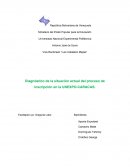 Diagnóstico de la situación actual del proceso de inscripción en la UNEXPO-CARACAS