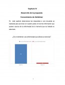 Capítulo IV Desarrollo de la propuesta Conocimiento de Alzhéimer