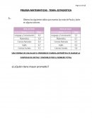 PRUEBA MATEMATICAS TEMA: ESTADISTICA