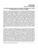 LAS ORGANIZACIONES CREACIÓN DEL SER HUMANO, TRASCIENDEN EN EL TIEMPO AL MISMO RITMO DE LA EVOLUCIÓN DEL HOMBRE