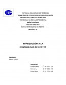 INTRODUCCIÓN A LA CONTABILIDAD DE COSTOS