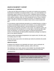 GRUPO EYM IMPORT Y EXPORT HISTORIA DE LA EMPRESA. Página 1