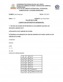 TALLER EN CLASE EJERCICIOS ESTADÍSTICA INFERENCIAL